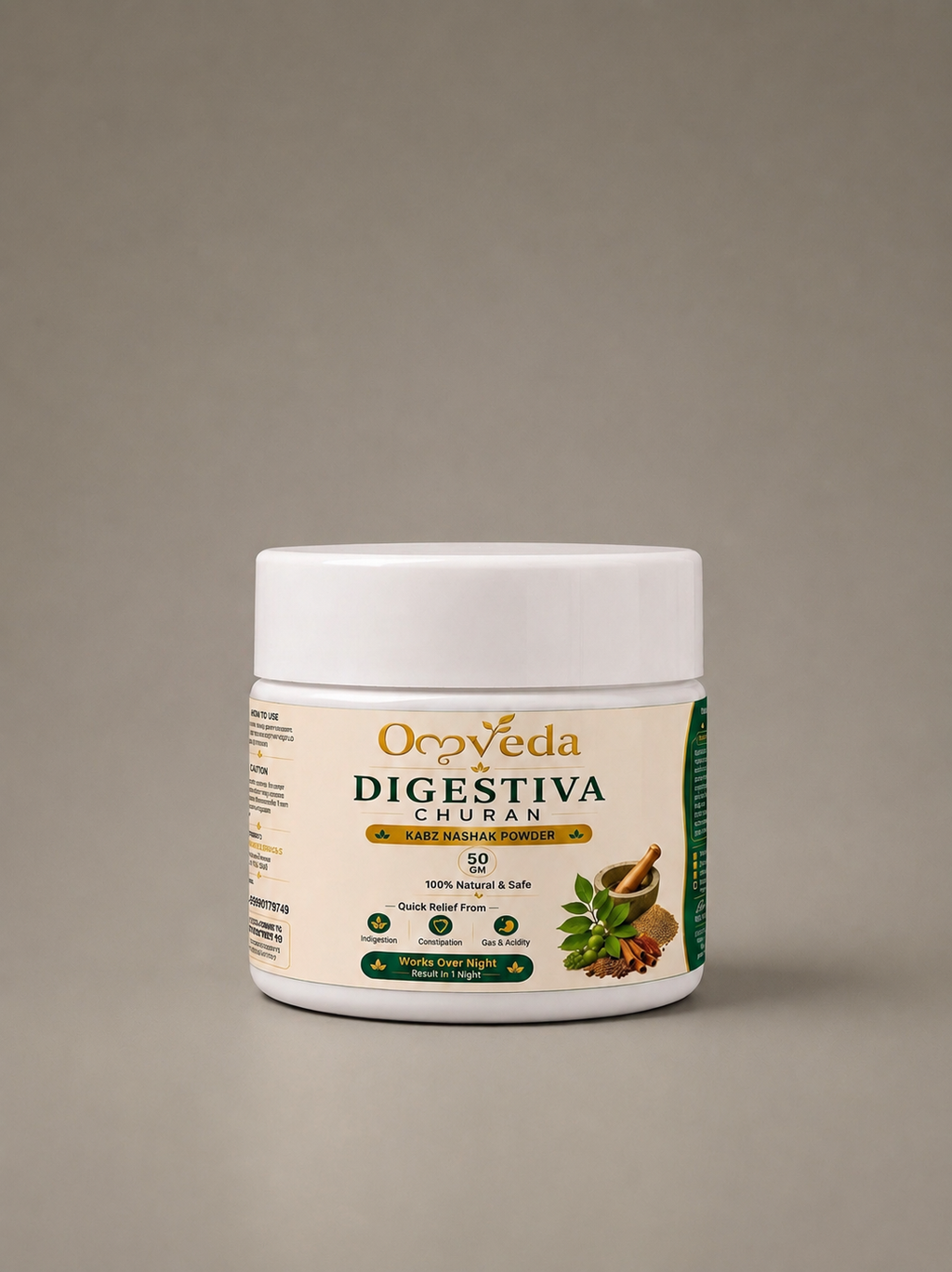 Digestiva Churan – Ayurvedic Herbal Powder for Constipation, Gas & Indigestion (50g)