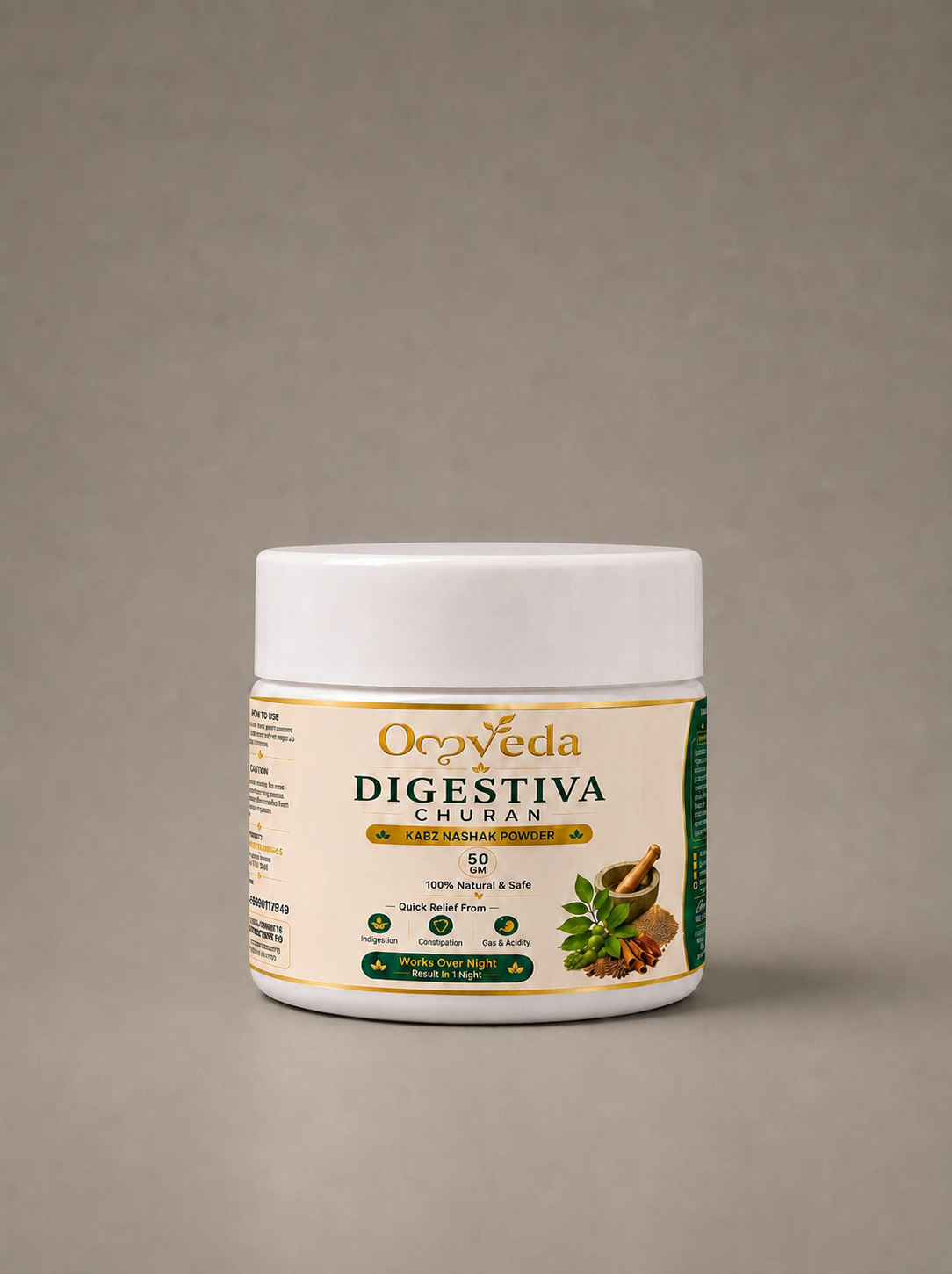 Digestiva Churan – Ayurvedic Herbal Powder for Constipation, Gas & Indigestion (50g)