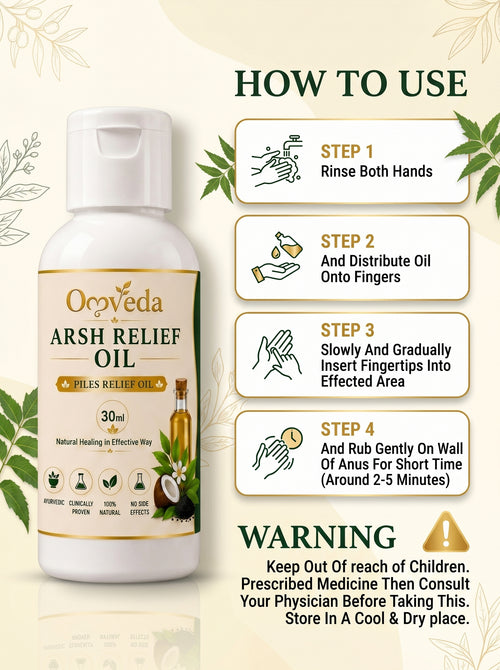 Omveda Arsh Relief Oil – Ayurvedic Care for Piles & Anal Discomfort (30ml)