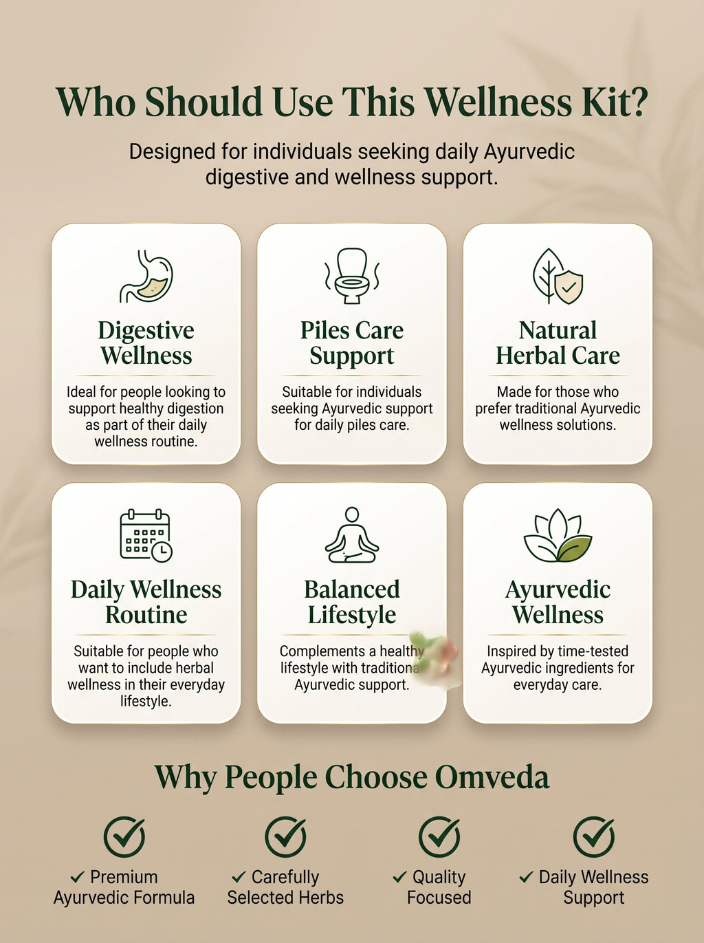 Omveda Complete Piles Care Kit – Ayurvedic Support for Piles Relief & Digestive Wellness