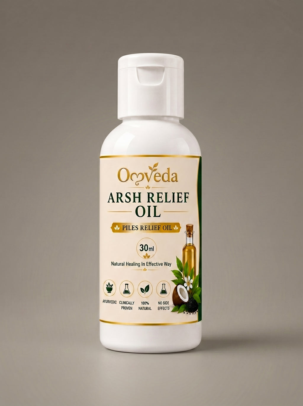 Omveda Arsh Relief Oil – Ayurvedic Care for Piles & Anal Discomfort (30ml)