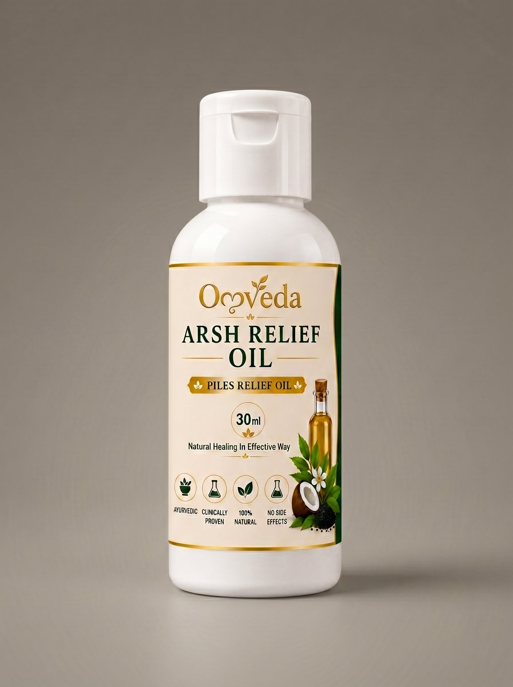 Omveda Arsh Relief Oil – Ayurvedic Care for Piles & Anal Discomfort (30ml)